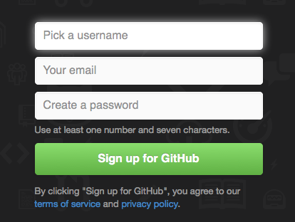 GitHub signup